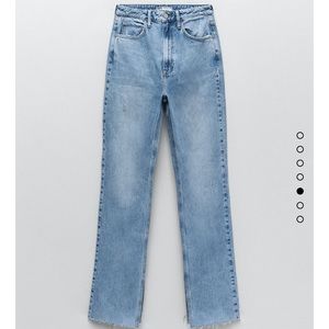 Zara Slim Flared Slitted High Waist Jeans